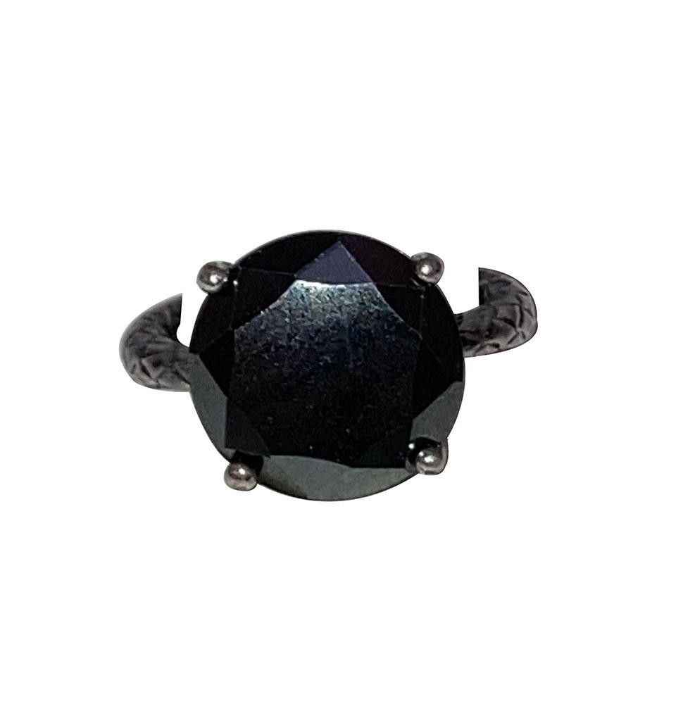 Bottega Veneta Bottega Veneta Sterling Hematite Cocktail Ring Size ONE SIZE - 1 Thumbnail