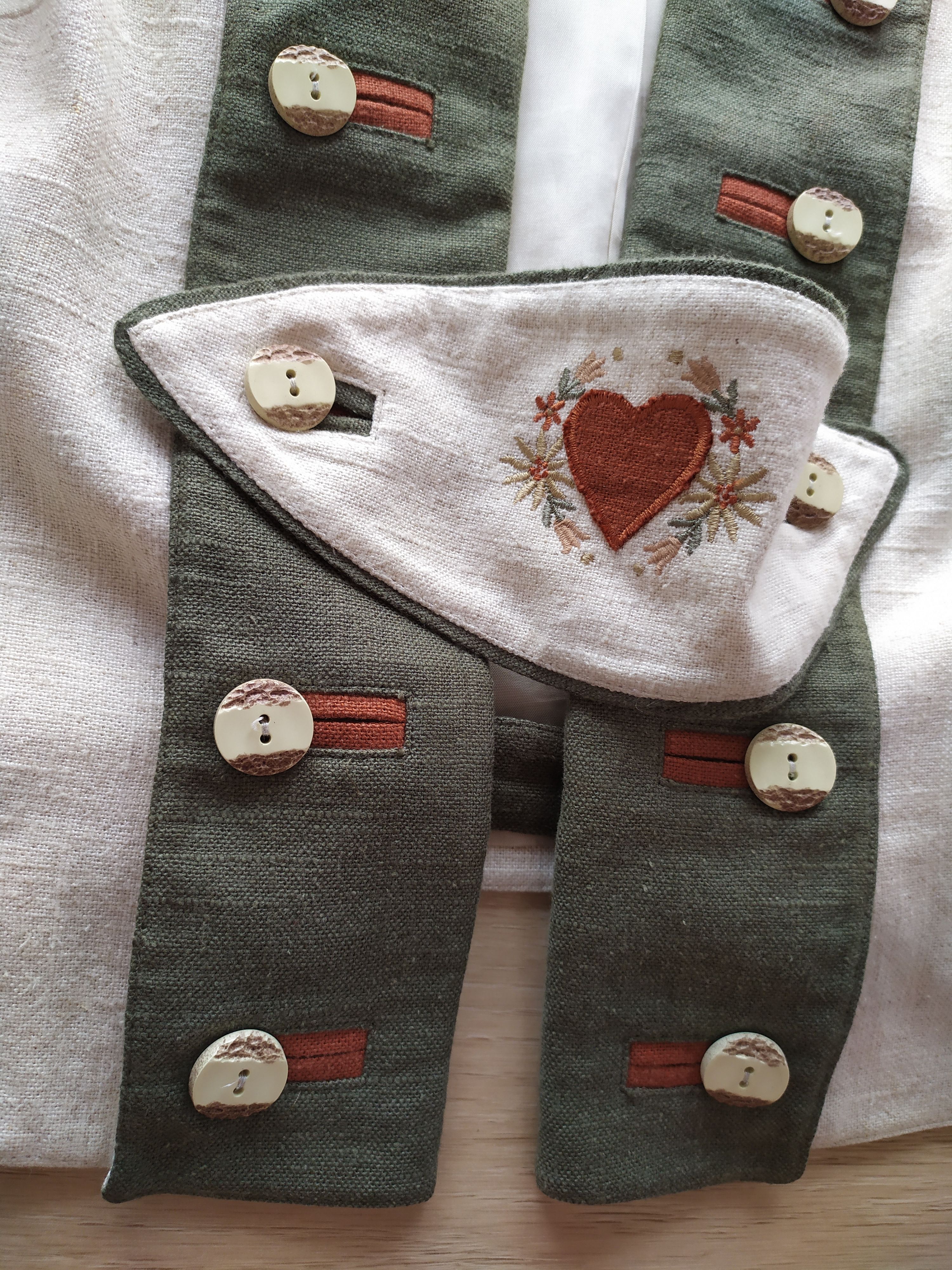 The Difference women's Bavarian country linen jacket blazer L drindl folk Size L / US 10 / IT 46 - 5 Thumbnail