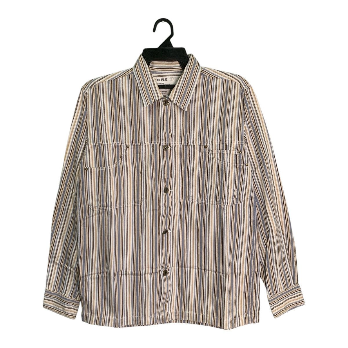 Designer × Japanese Brand Rare Design Vintage C.R.E 863 Soft Denim Shirts Size US M / EU 48-50 / 2 - 1 Thumbnail