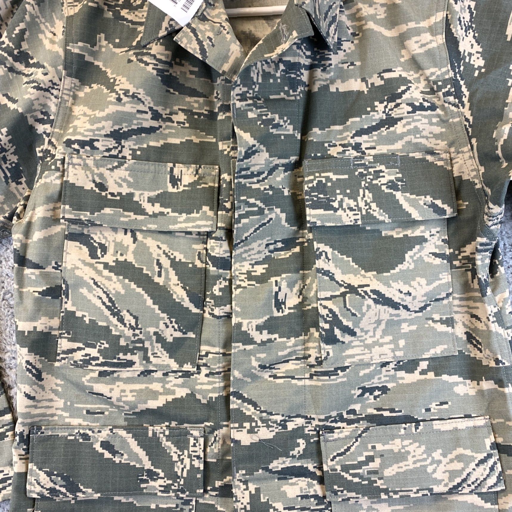 Vintage US Army Jacket Men's Tiger Camo Military Combat Field Shirt 32 Short Green 41-12 Mens Size US XS / EU 42 / 0 - 2 Thumbnail