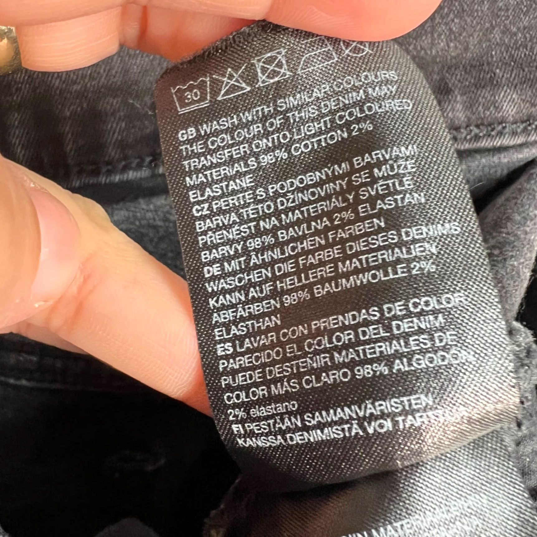Cheap Monday VINTAGE Cheap Monday Jeans Slim Denim Women 26 Inseam 30 Black Skinny Stretch Cotton Blend Women Size 26" / US 2 / IT 38 - 6 Thumbnail