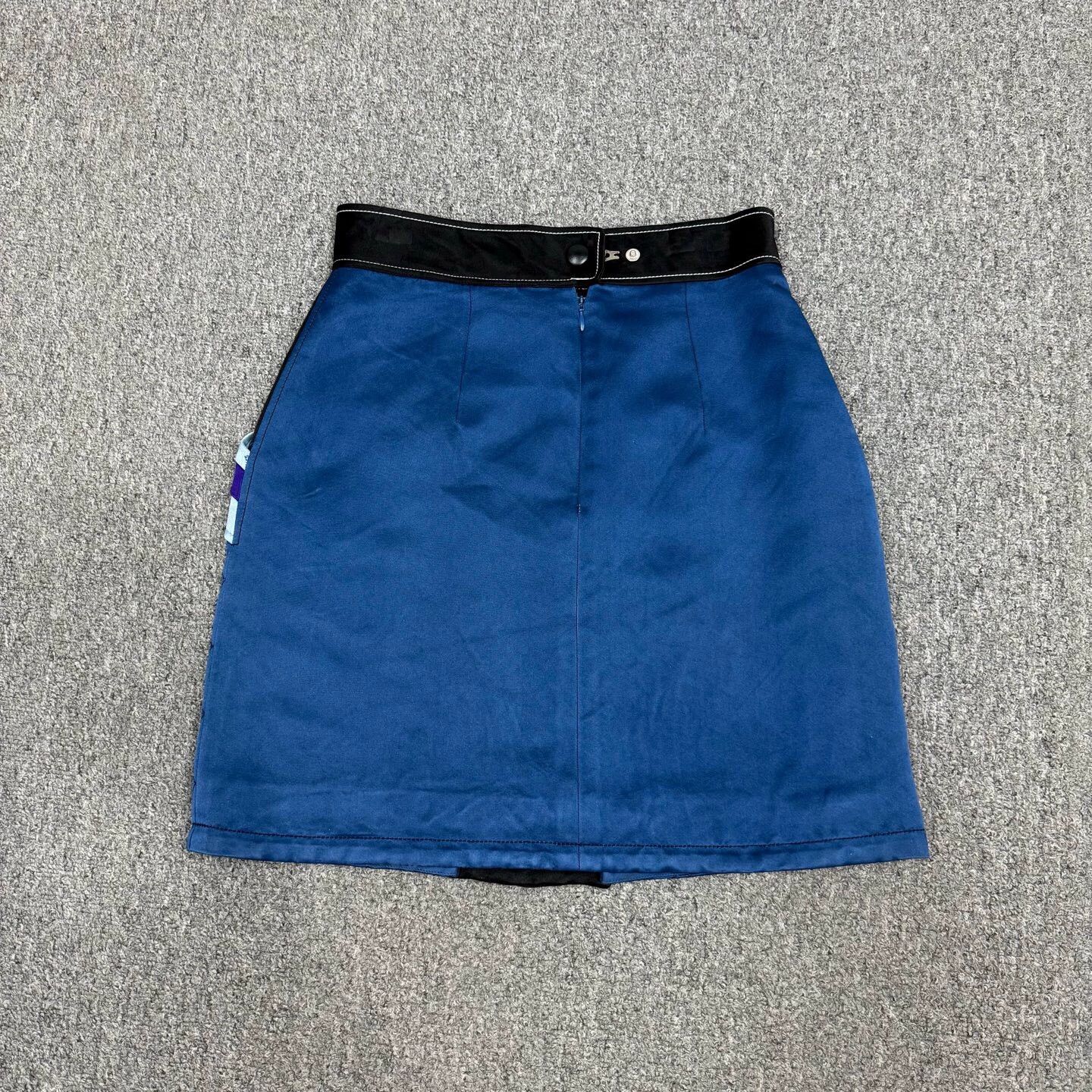 Louis Vuitton LV white blue quilted short skirt 34 99 new Size 25" / US 0 / IT 36 - 2 Thumbnail