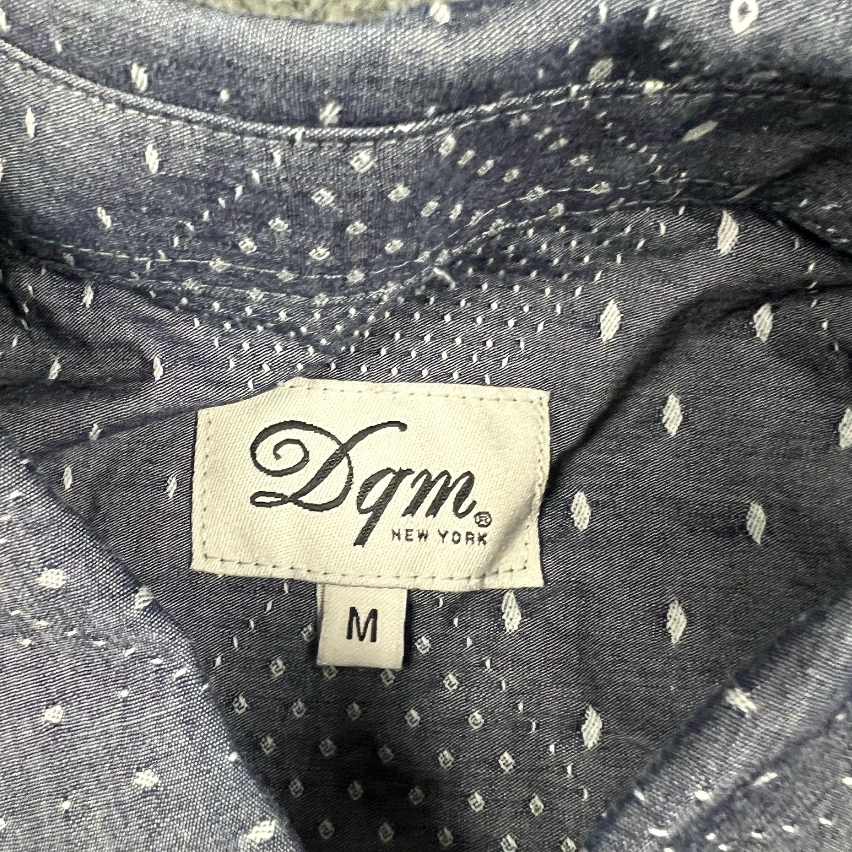 Vintage Daves Quality Shirt Mens Medium Gray Long Sleeve Button-Up Abstract DQM New York Size US M / EU 48-50 / 2 - 3 Thumbnail