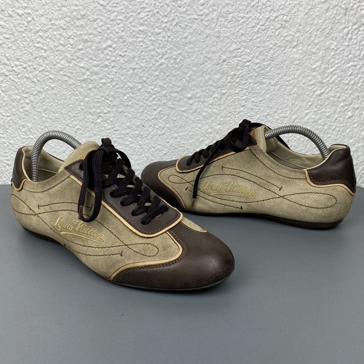 Louis Vuitton Leather Low Trainer Sneakers Size US 7.5 / EU 40-41 - 3 Thumbnail