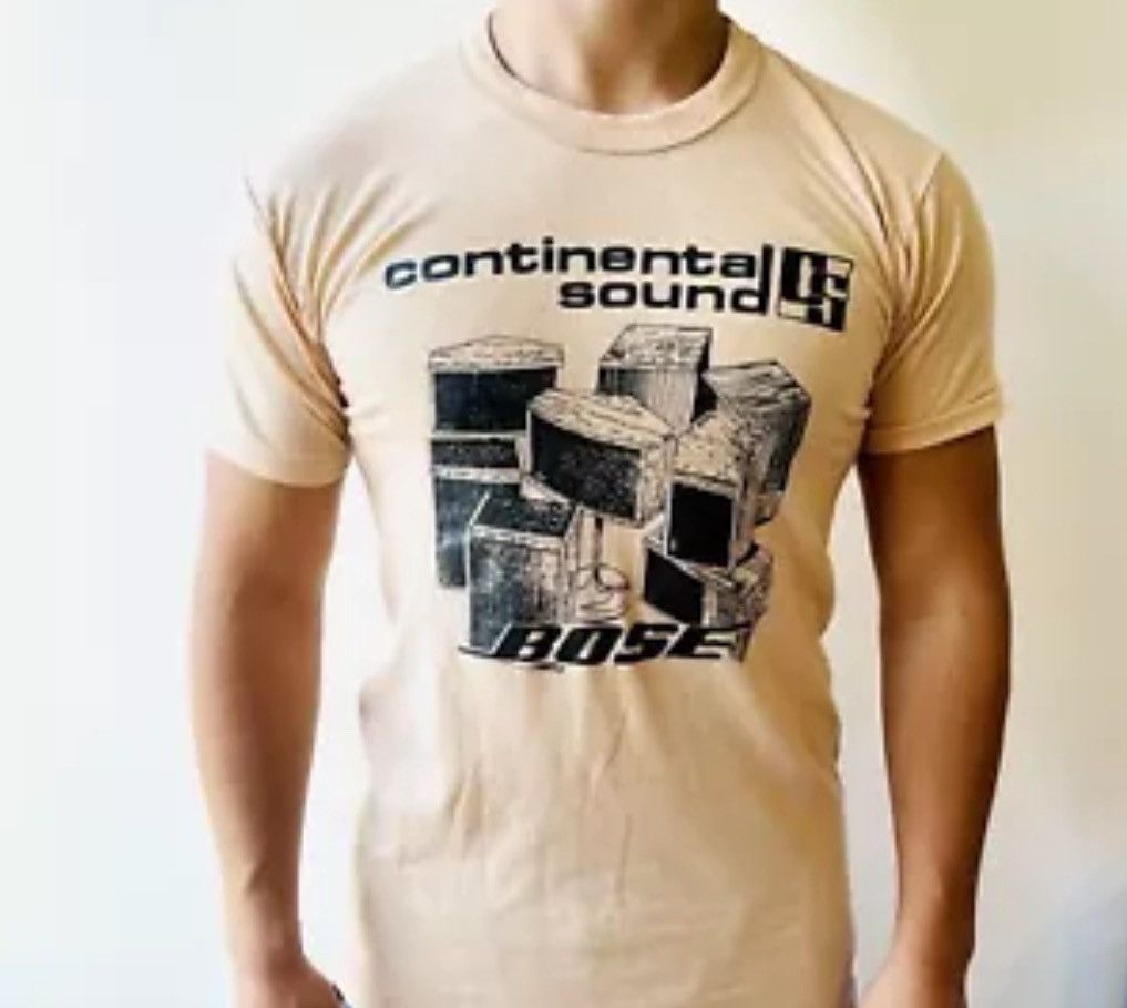Band Tees × Japanese Brand × Vintage Vintage Rare Bose Continental Sound Beige Music Tshirt L Size US L / EU 52-54 / 3 - 1 Preview