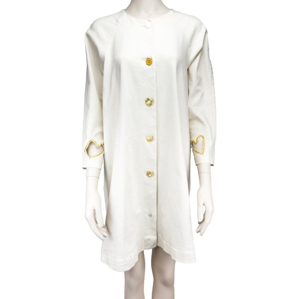 Other NOÉMIAH A-line High-end Button-up Cream Long Jacket Size M/L Size L / US 10 / IT 46 - 1 Thumbnail