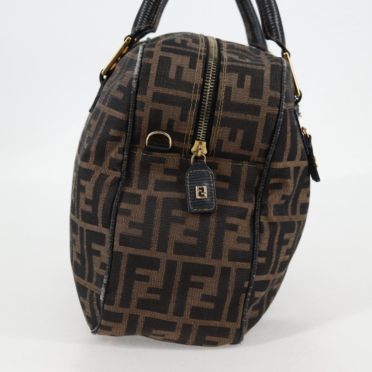 Fendi FENDI Zucca Canvas Hand Bag Black Brown Gold Size ONE SIZE - 5 Thumbnail