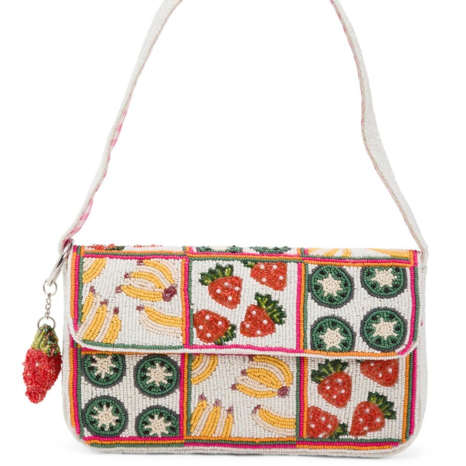 Marsell TikTok Viral Strawberry Banana Kiwi Beaded Bag Size ONE SIZE - 2 Thumbnail