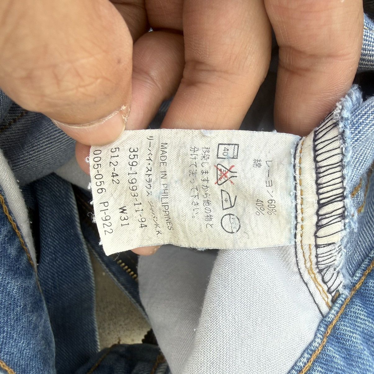 Levi's Vintage Clothing W31 Vintage 94' Levi's 512 White Tag Denim Jean Pants Size US 31 - 15 Thumbnail
