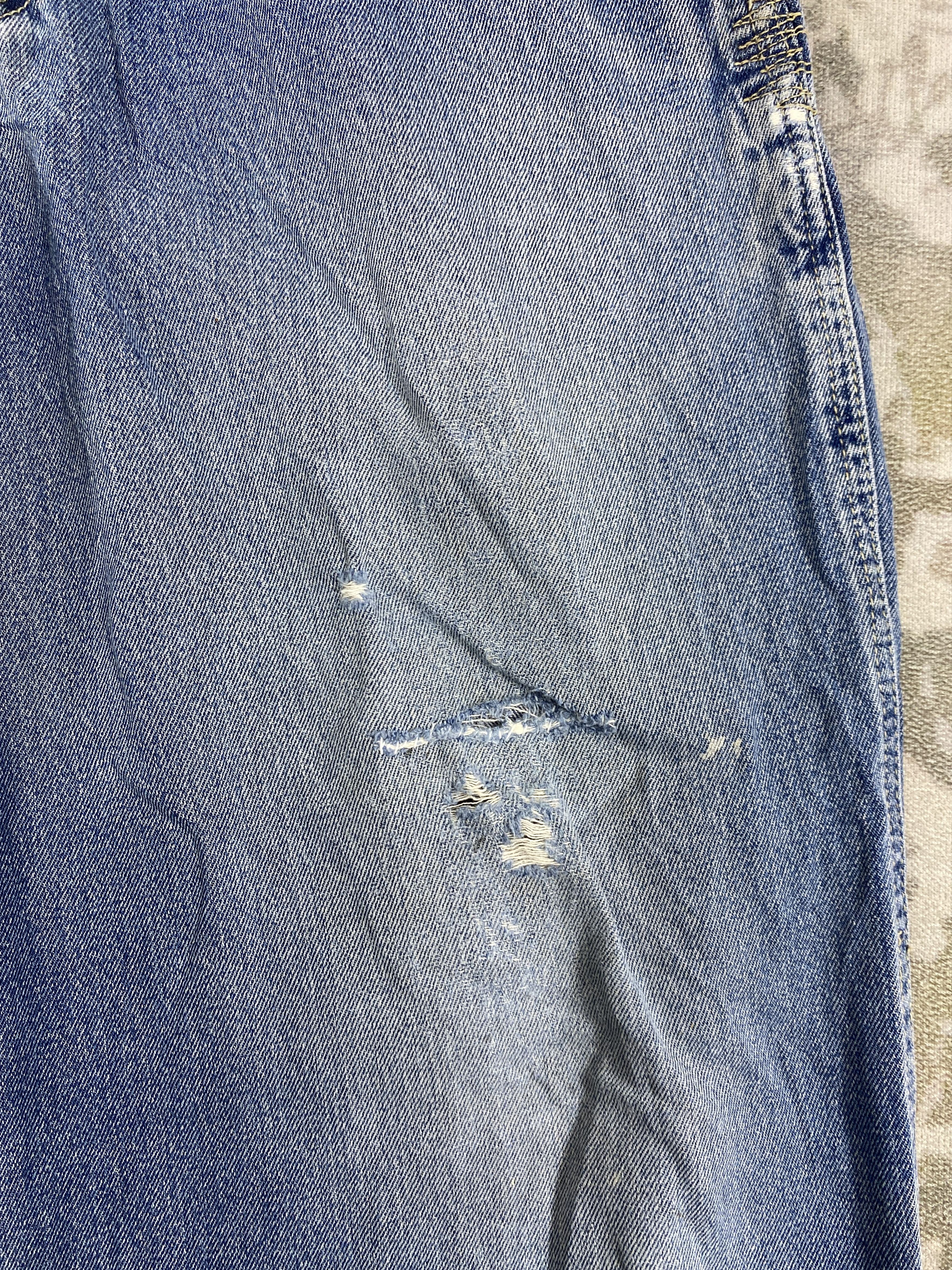 Japanese Brand Vintage Gin Washi Baggy Distressed Jeans 31x30 Denim- JN3827 Size US 31 - 13 Thumbnail