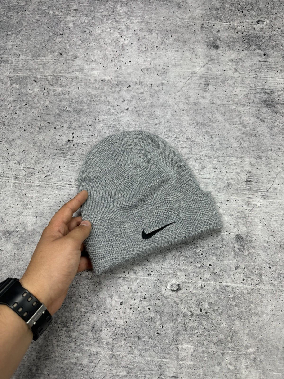 Nike × Vintage Vintage Nike 90’s Y2K Style Warm Hat Beanie SWOOSH Logo Size ONE SIZE - 1 Thumbnail