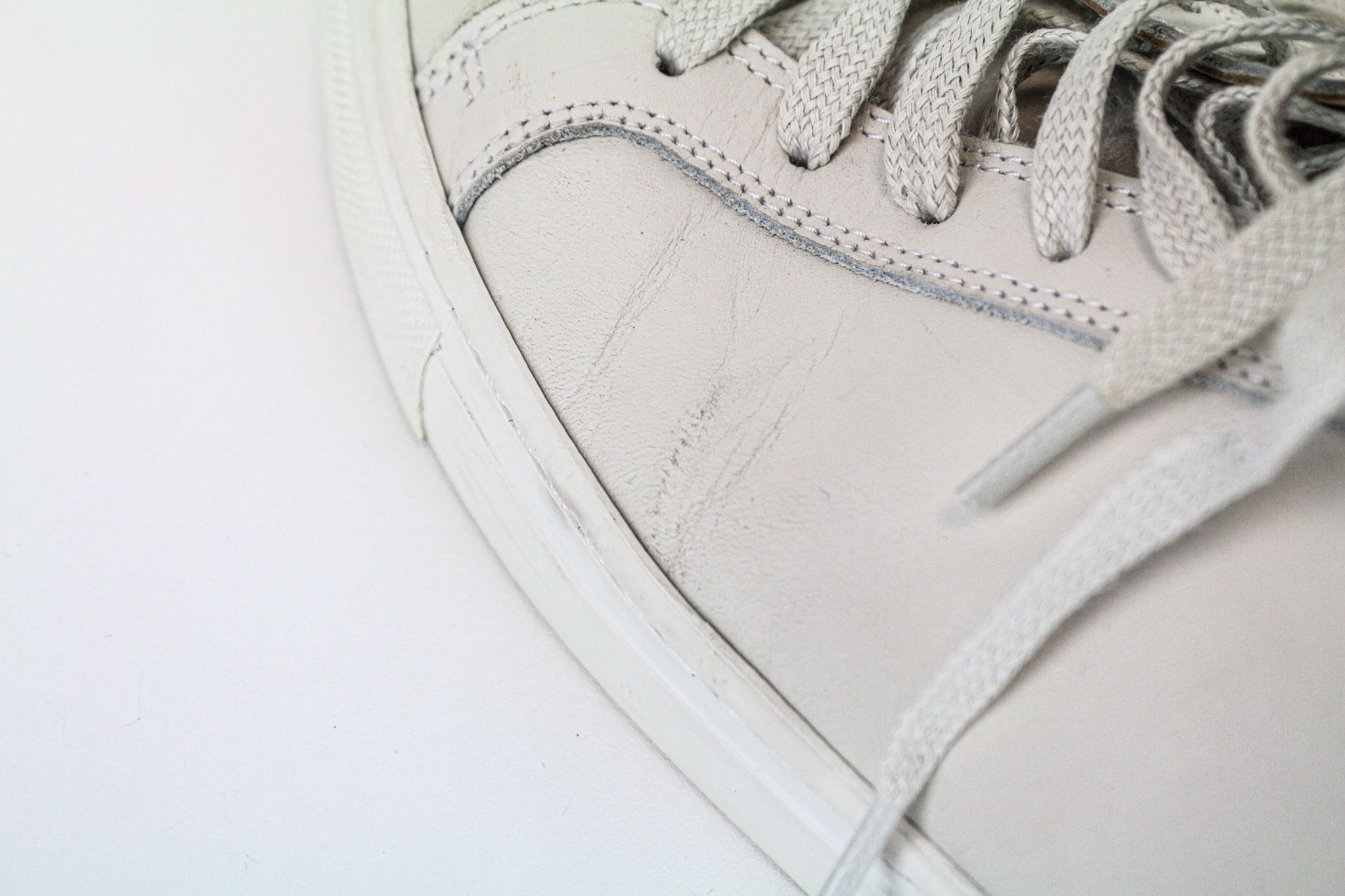 Suitsupply EU41 Beige Grey Leather Low-Top Sneakers 74451 Size US 8 / EU 41 - 16 Thumbnail
