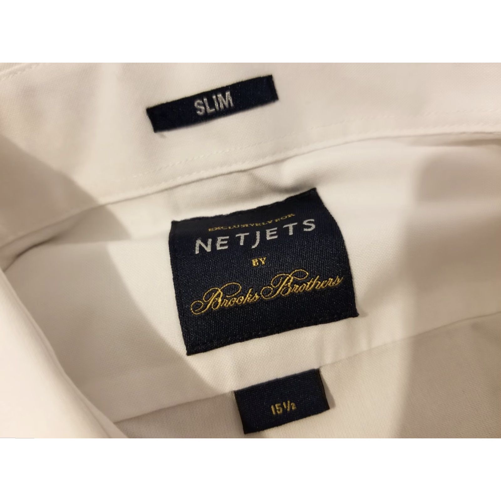 Brooks Brothers VINTAGE Brooks Brothers NetJets Dress Shirt Mens Short Sleeve 15.5 White Button Shirt Size 42R - 4 Thumbnail