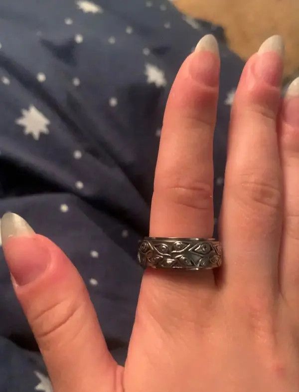 Jewelry Silver Color The Eyes Engraved Ring (Size 7-13) Size ONE SIZE - 5 Thumbnail