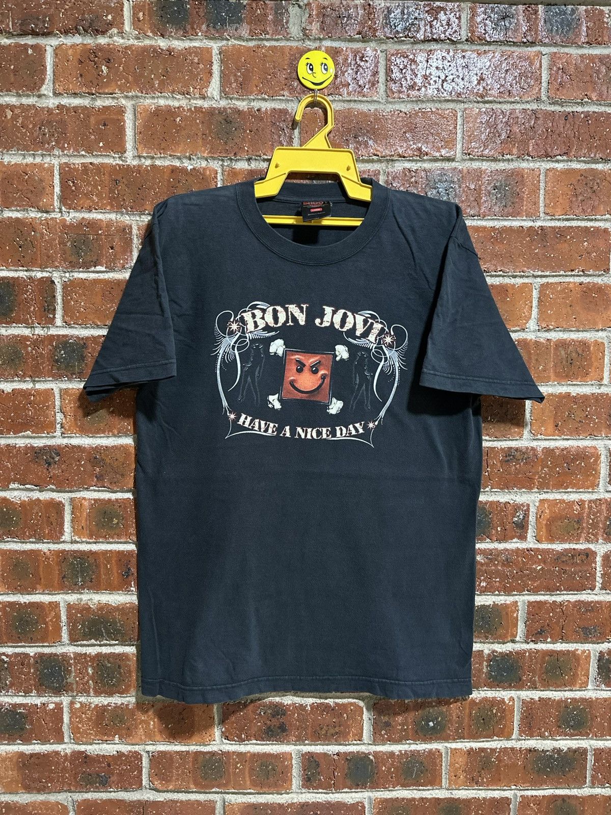 Band Tees × Vintage Vintage Bon Jovi Have A Nice Day Sun Faded Tee Size US L / EU 52-54 / 3 - 1 Thumbnail