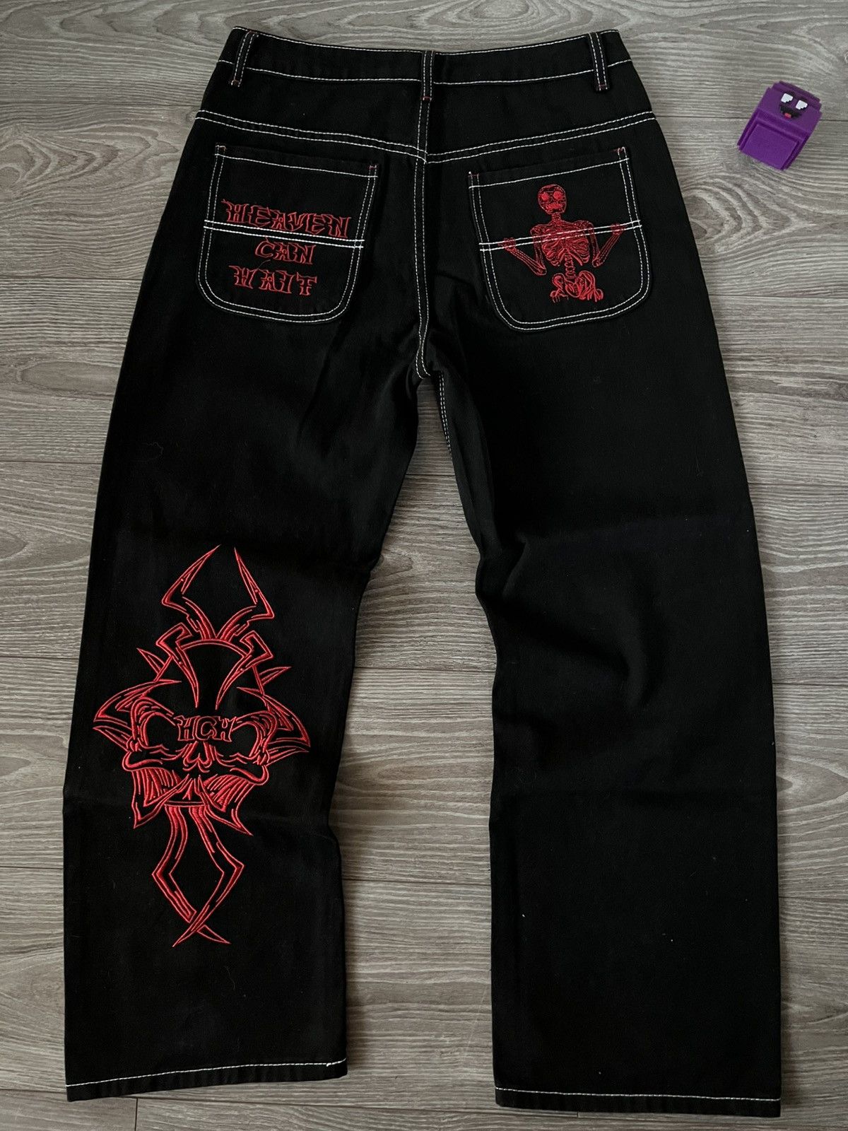 Other Avant Garde Embroidered Opium Black Denim HCH Japan Jeans Size US 34 / EU 50 - 15 Thumbnail