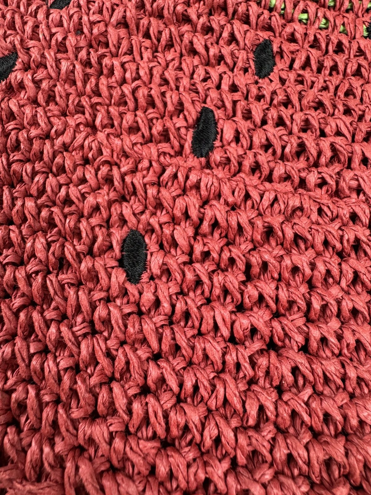 Handmade × Japanese Brand × Vintage Vintage Y2K knitted strawberry bucket hat cute Avant garde Size ONE SIZE - 7 Thumbnail