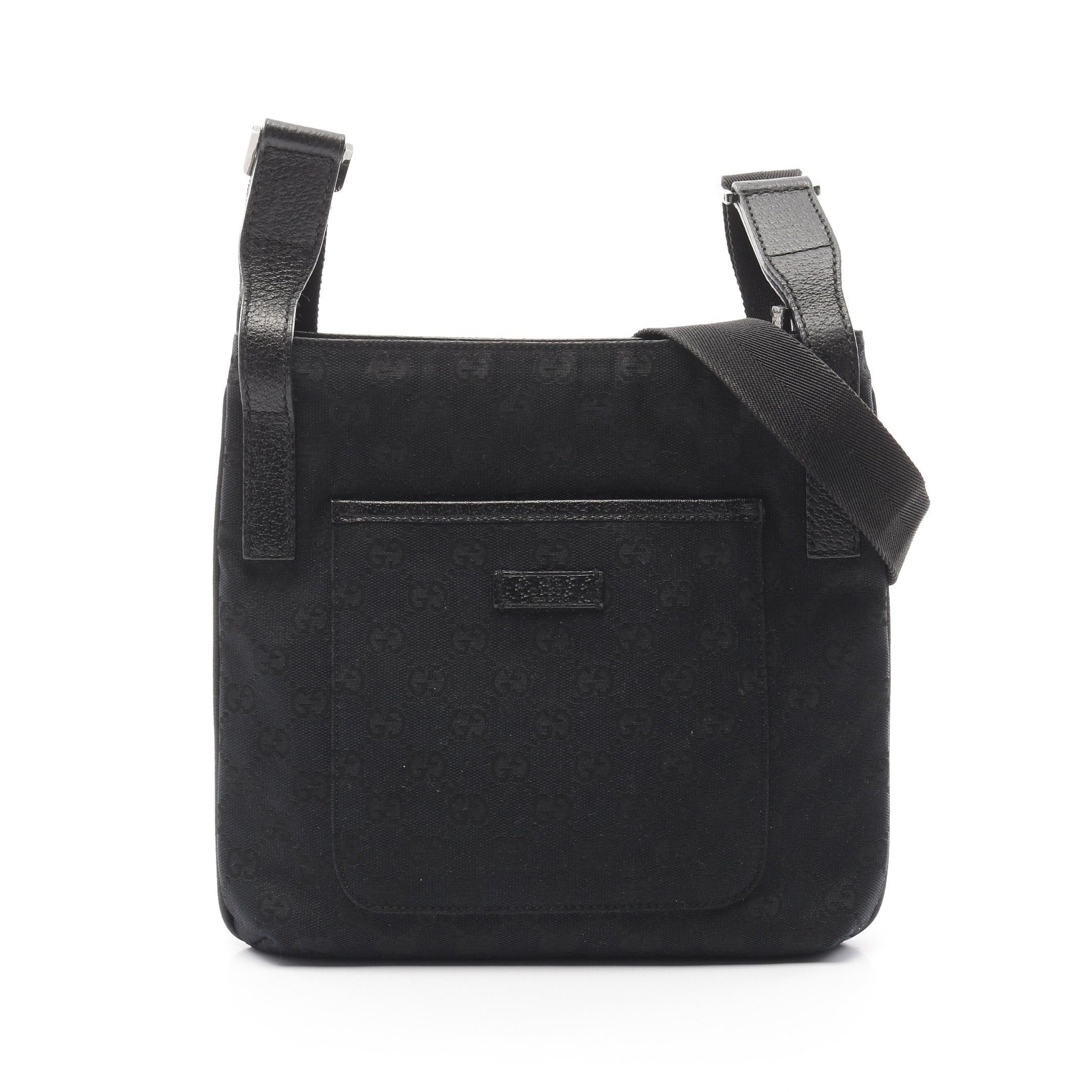 Gucci Gucci Gg Canvas Shoulder Bag Leather Black Size ONE SIZE - 1 Thumbnail