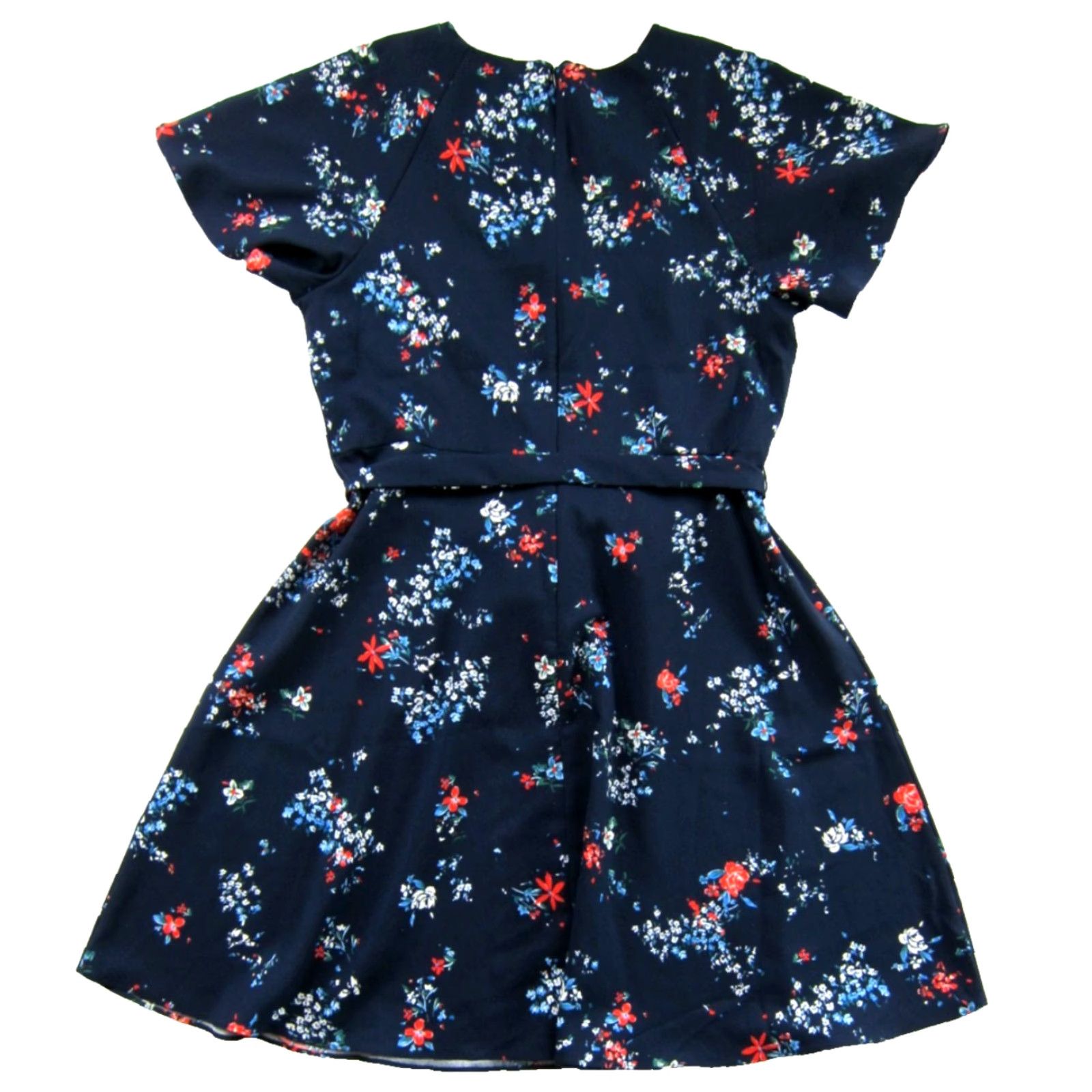 Banana Republic Banana Republic Blue Red White Floral Short Sleeve Sheath Dress Women Size 10 Size 32" / US 10 / IT 46 - 2 Thumbnail