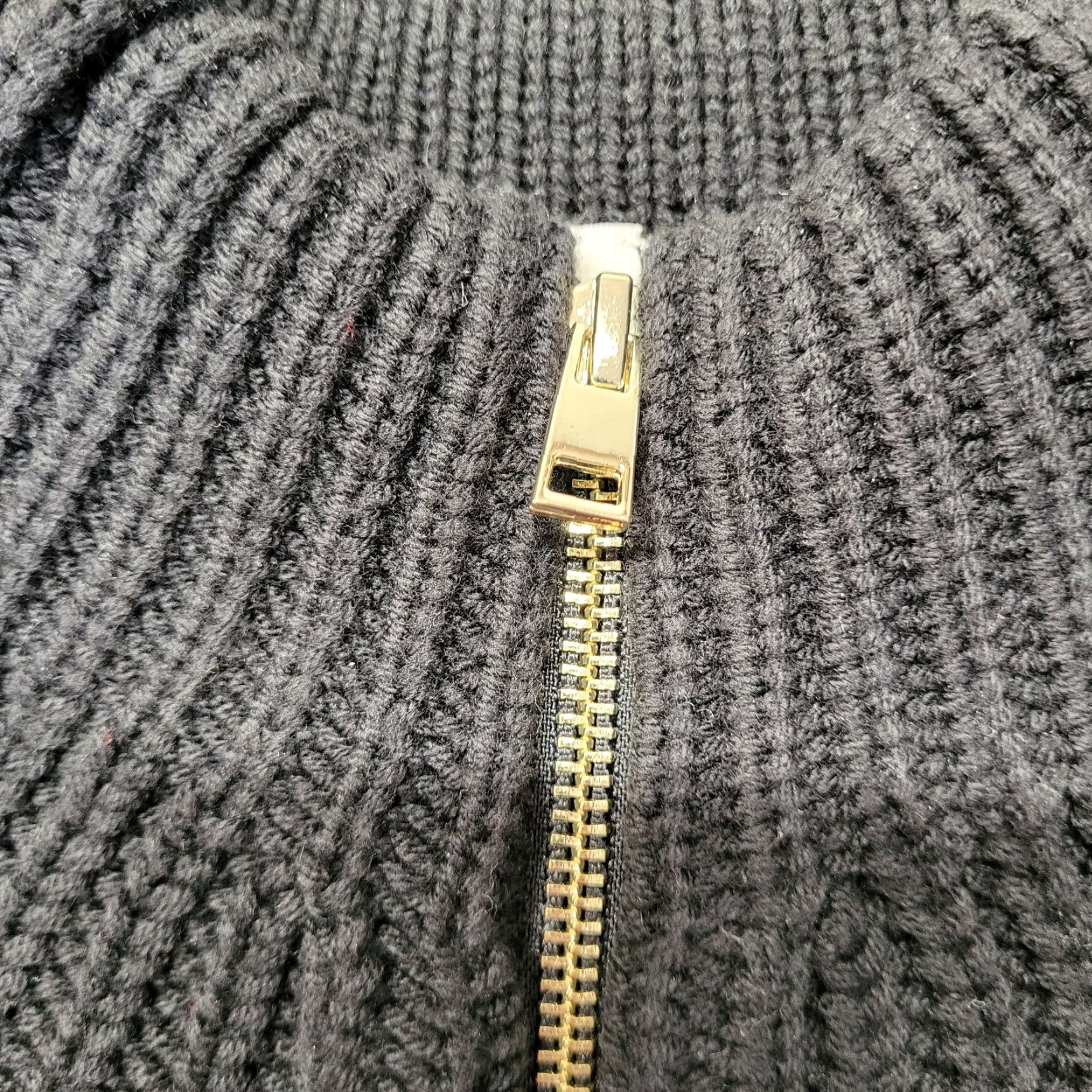Vintage Chicos Sweater Womens Size 1 Black Knit Wool Blend Zip Up 3/4 Sleeve Jacket Size XS / US 0-2 / IT 36-38 - 5 Thumbnail