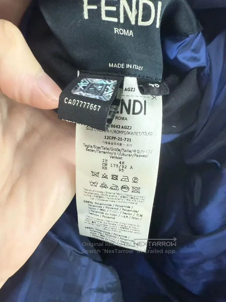 Fendi Fendi Blue Two-Sided Printed Puffer Vest Size US M / EU 48-50 / 2 - 7 Thumbnail