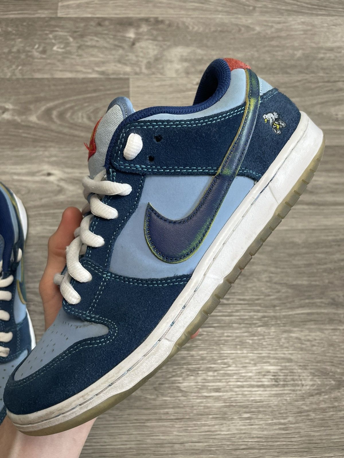 Nike NIKE SB Dunk Low Pro Why So Sad? Sneakers Blue Suede Size US 8 / EU 41 - 4 Thumbnail