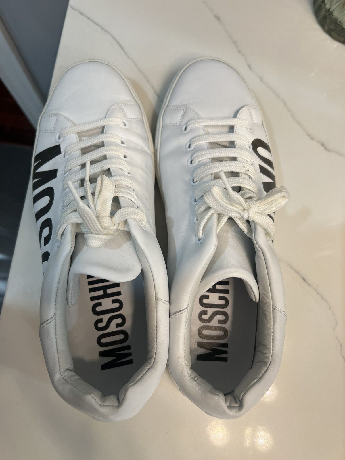 Moschino Moschino Logo-Printed Lace-Up Sneakers Size US 11 / EU 44 - 6 Thumbnail