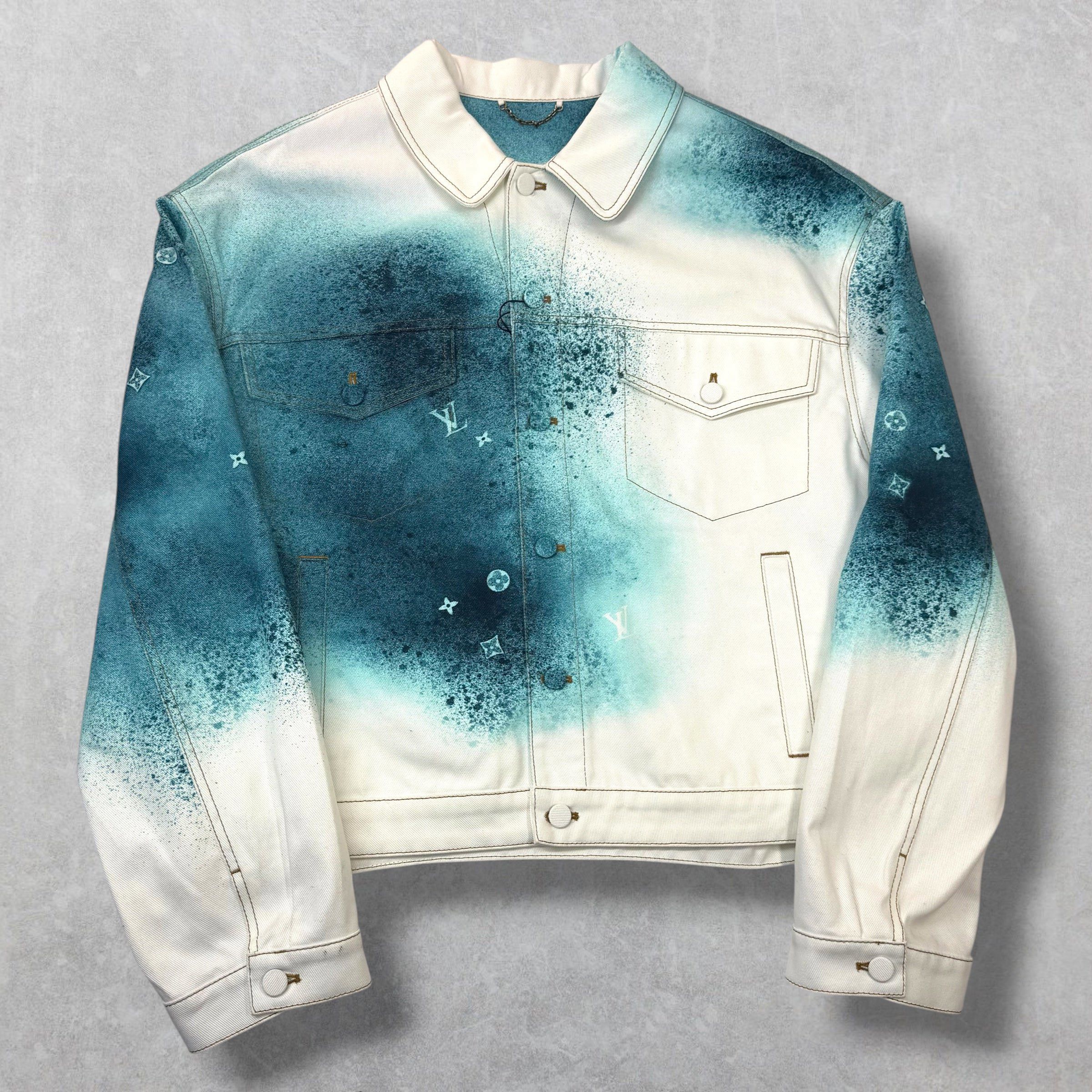 Louis Vuitton Louis Vuitton LV Spray Denim Jacket 58 (XXL) Size US XXL / EU 58 / 5 - 1 Thumbnail