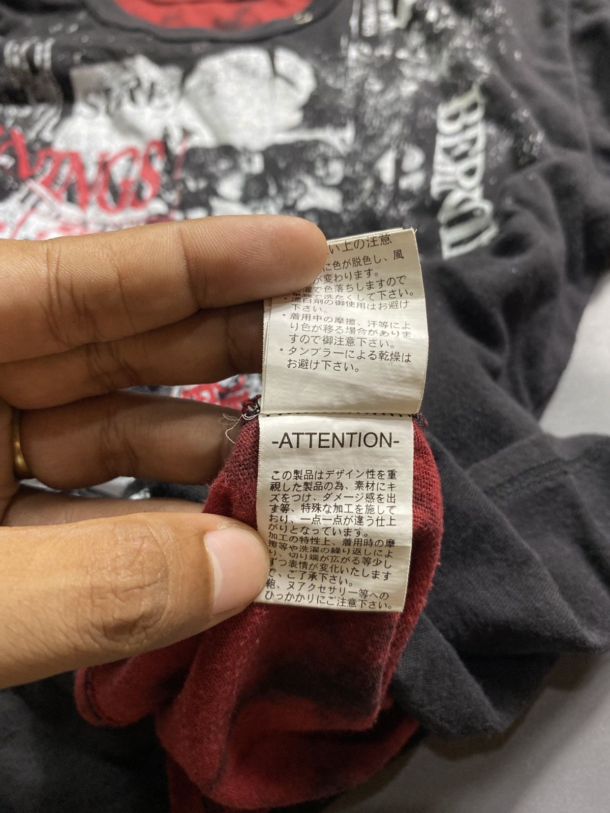 Japanese Brand BerningsSho Punk Style Double layer Longsleeve Size US L / EU 52-54 / 3 - 10 Thumbnail