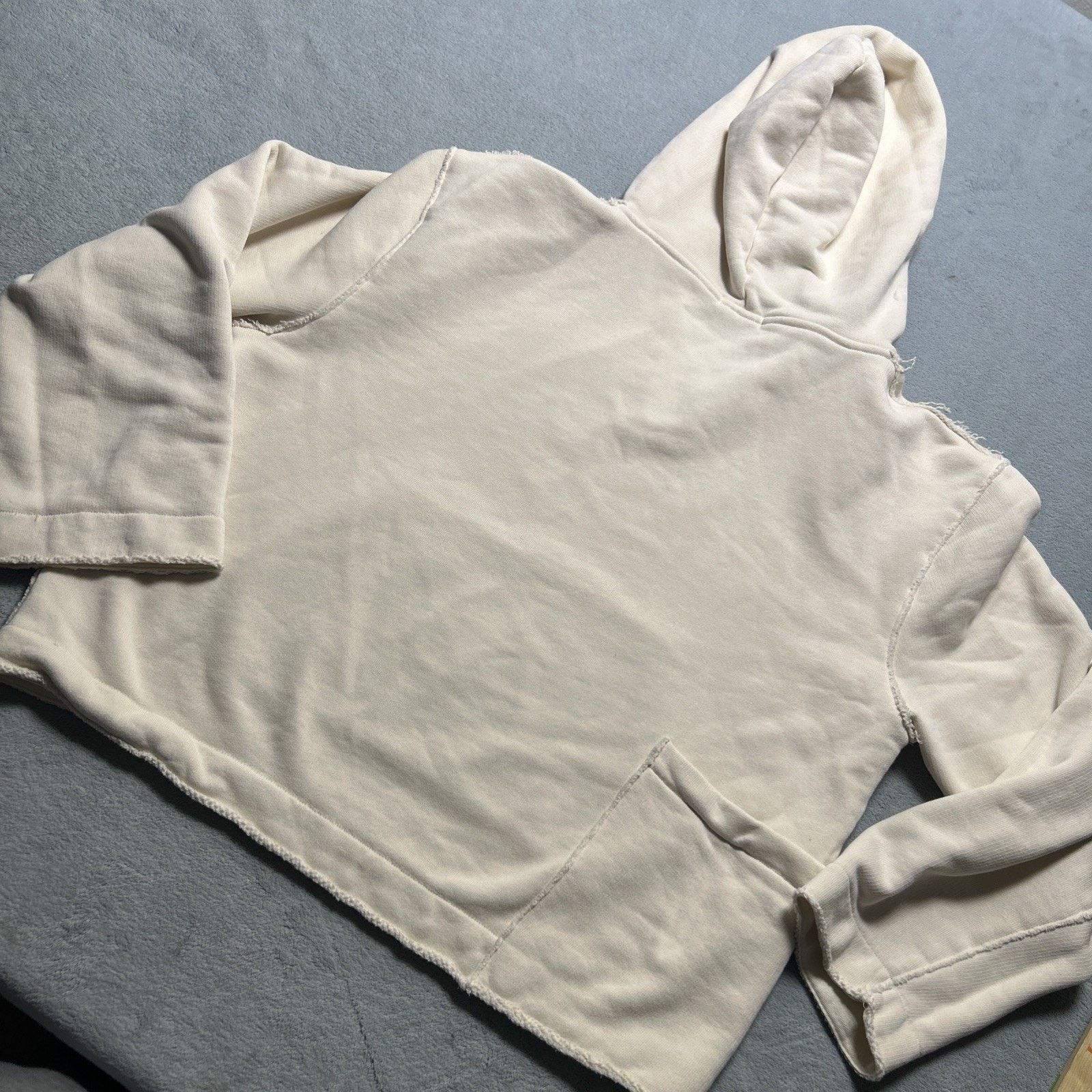 Rag & Bone Rag & Bone Distressed Crop Hoodie Women Oversize Med Sweater Size M / US 6-8 / IT 42-44 - 15 Thumbnail