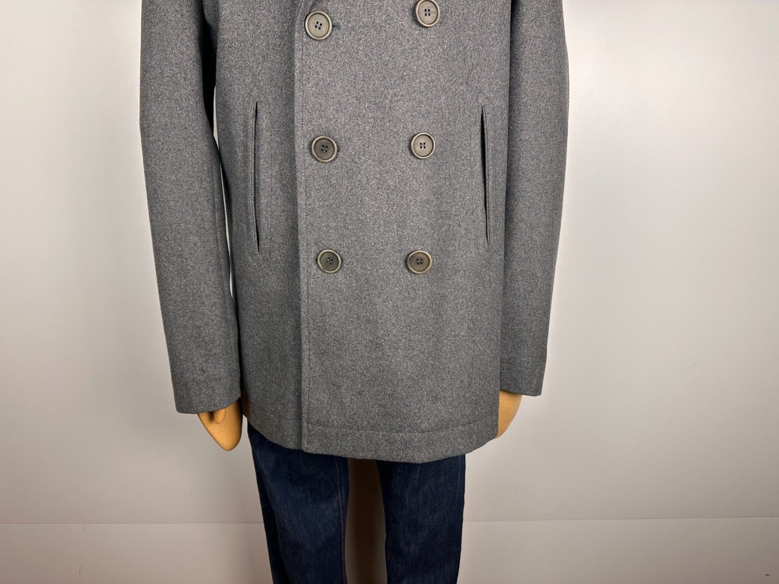 Lacoste Lacoste Wool Double Breasted Coat Grey Mens Size XL Size US XL / EU 56 / 4 - 3 Thumbnail