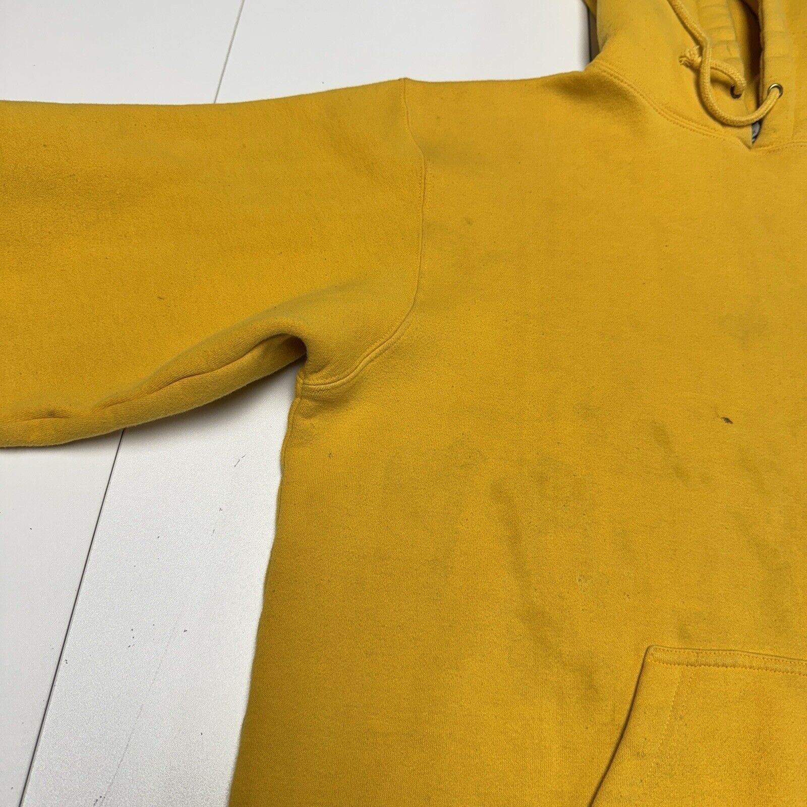 Stussy Stussy Blank Hoodie Mens Large Yellow Y2K Skate Sweatshirt B Size US L / EU 52-54 / 3 - 8 Thumbnail