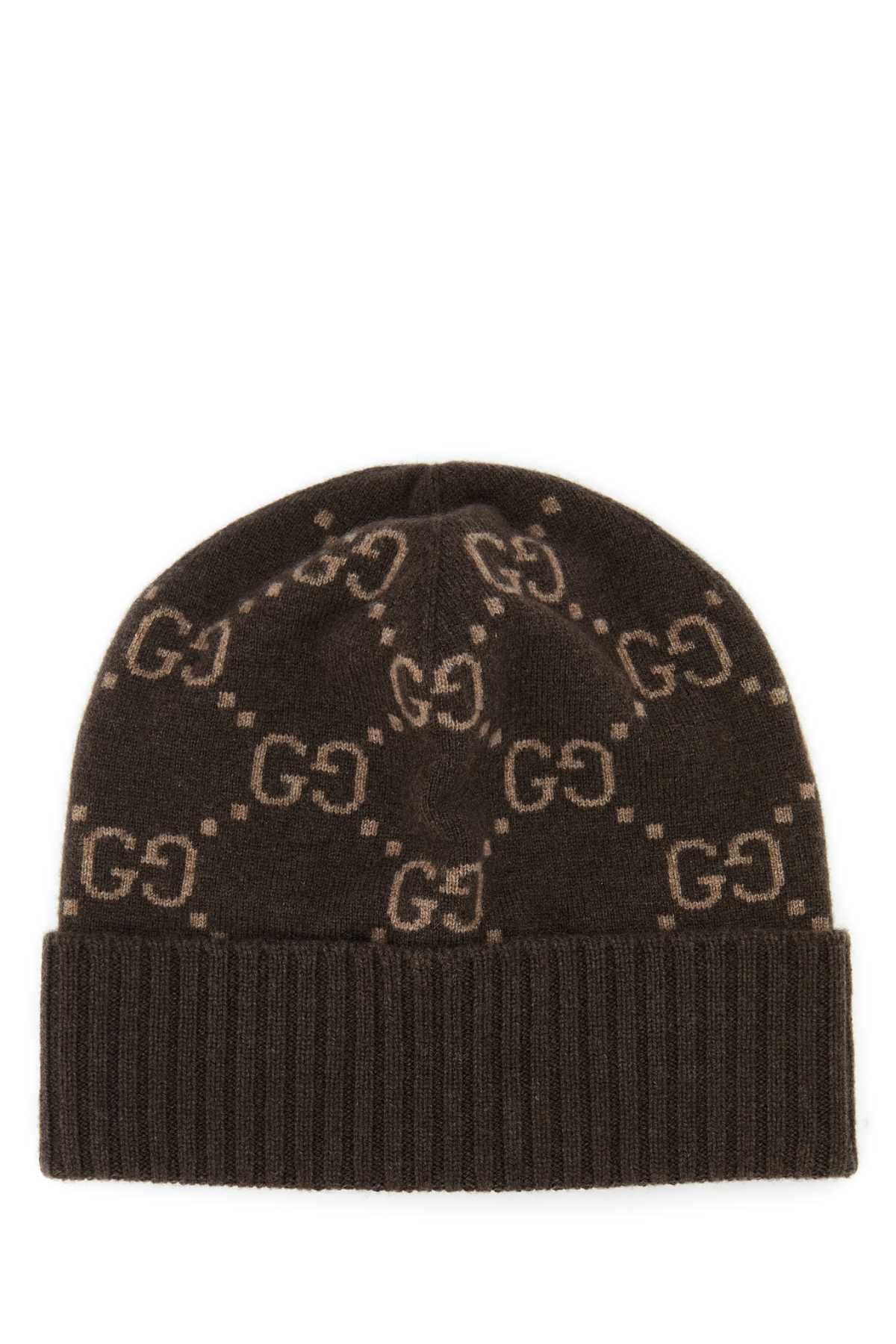 Gucci Embroidered Cashmere Beanie Hat Size ONE SIZE - 1 Thumbnail