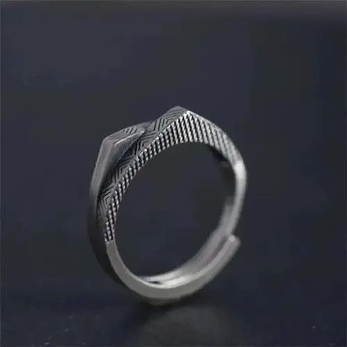 Vintage Vintage Double Layered Carved Mountain Opening Ring Size ONE SIZE - 1 Thumbnail