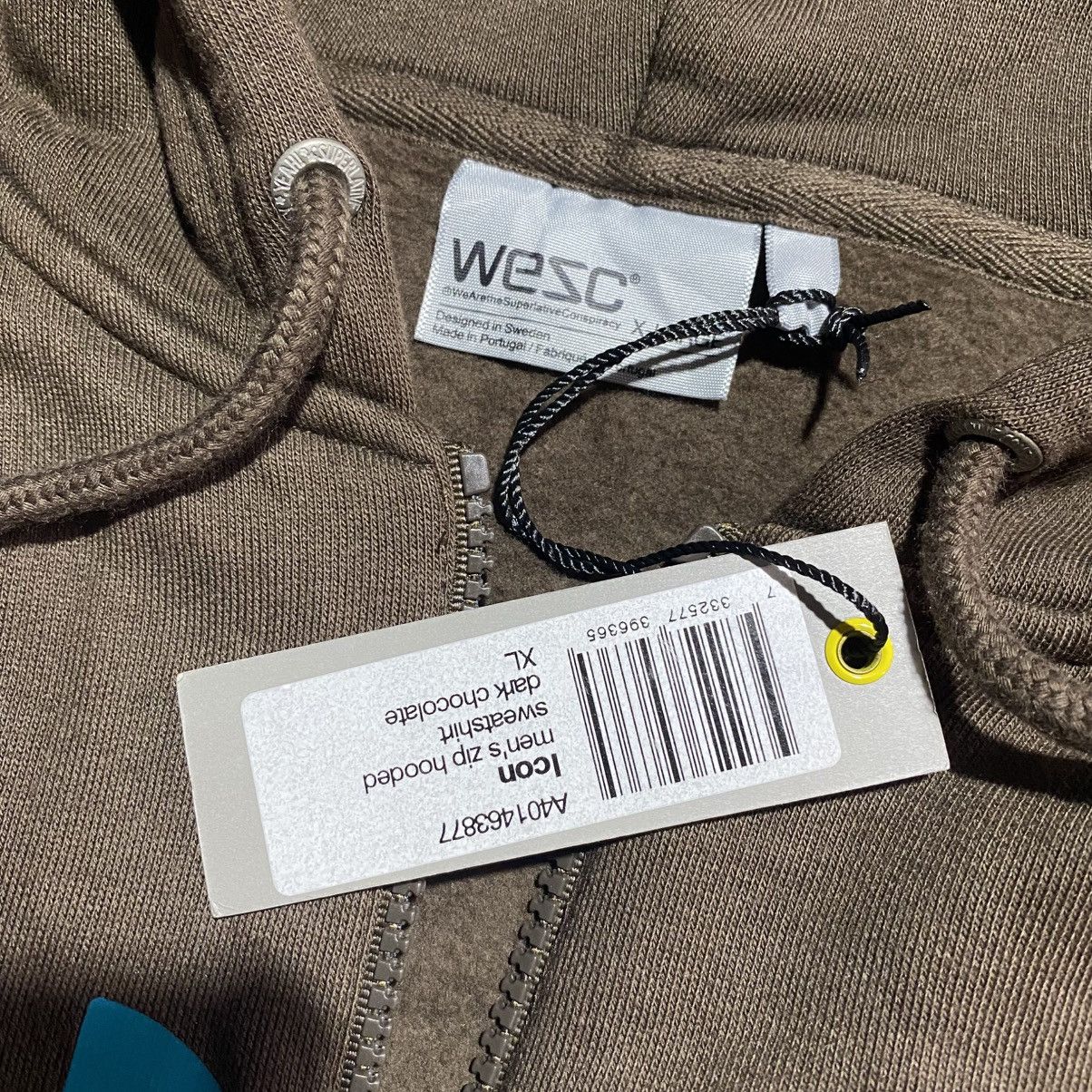 WeSC Wesc "Icon" Men's Zip Hooded Sweatshirt Dark Chocolate Size US XL / EU 56 / 4 - 5 Thumbnail