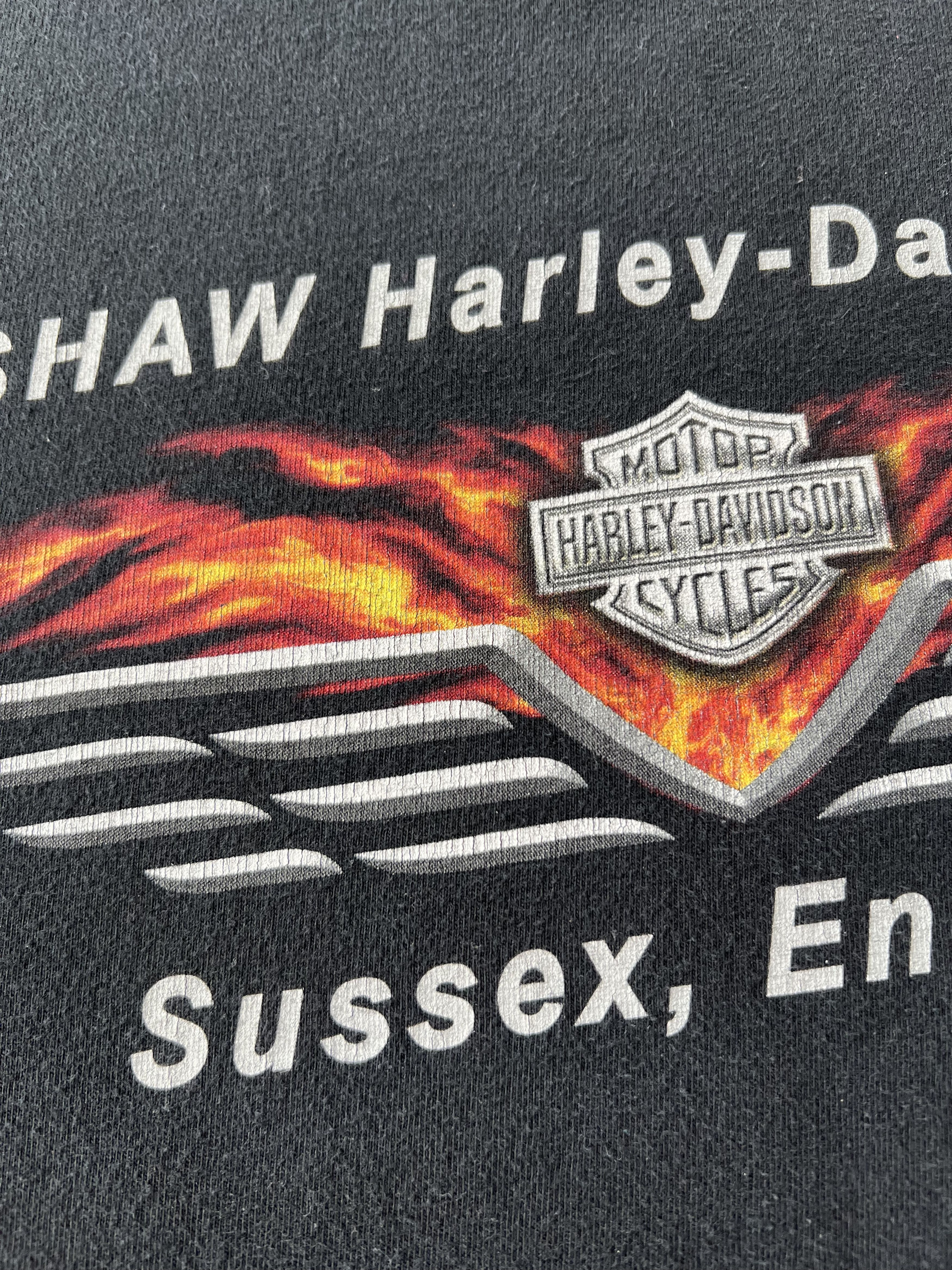 Harley Davidson Vintage 2006 Harley Davidson Motorcycle England Fire T-shirt Size US S / EU 44-46 / 1 - 15 Thumbnail