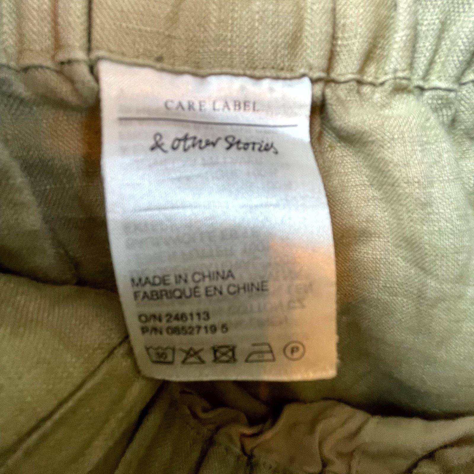 & Other Stories & Other Stories Shorts Womens 8 Beige Linen Elastic Waist Size 30" / US 8 / IT 44 - 8 Thumbnail