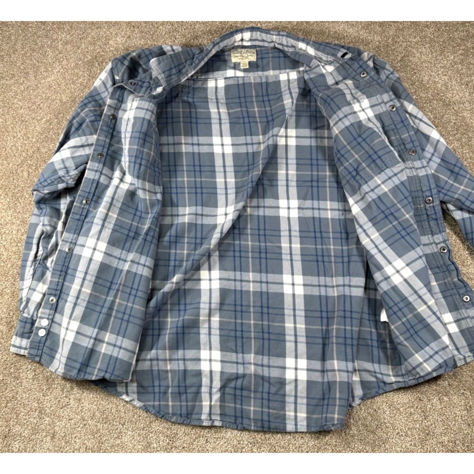 Vintage VINTAGE Cabela's Flannel Shirt Plaid Western Pearl Snap Cotton Men’s XL PW White Size US XL / EU 56 / 4 - 3 Thumbnail
