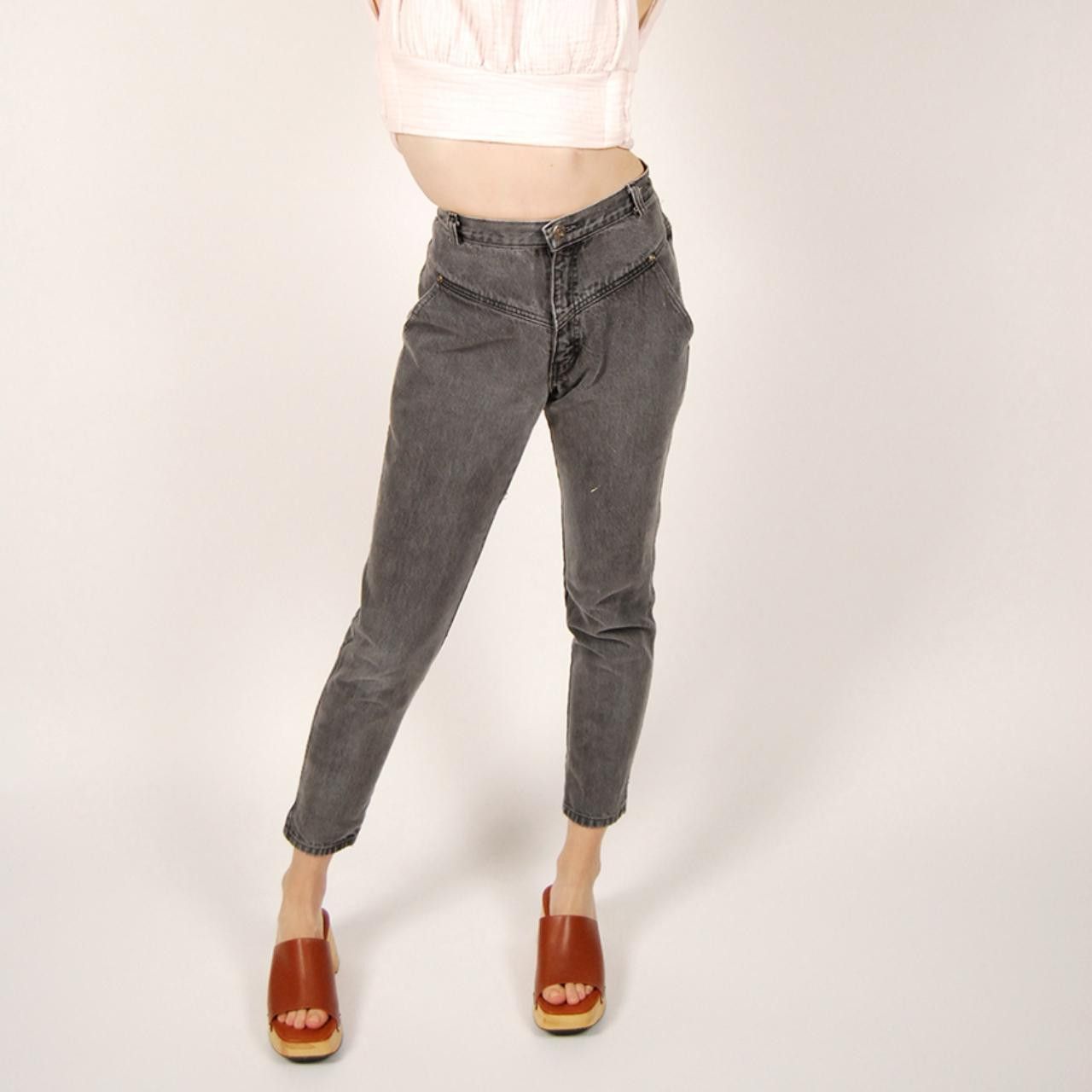Calvin Klein 80s Grey Calvin Klein Jeans (24") skinny high-waisted slim Size 24" / US 00 / IT 34 - 1 Thumbnail