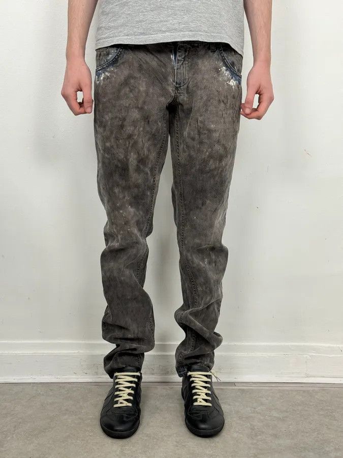 Dolce & Gabbana 2010s Dolce & Gabbana Grey Smoked Hybrid Denim Jeans Size US 32 / EU 48 - 2 Thumbnail