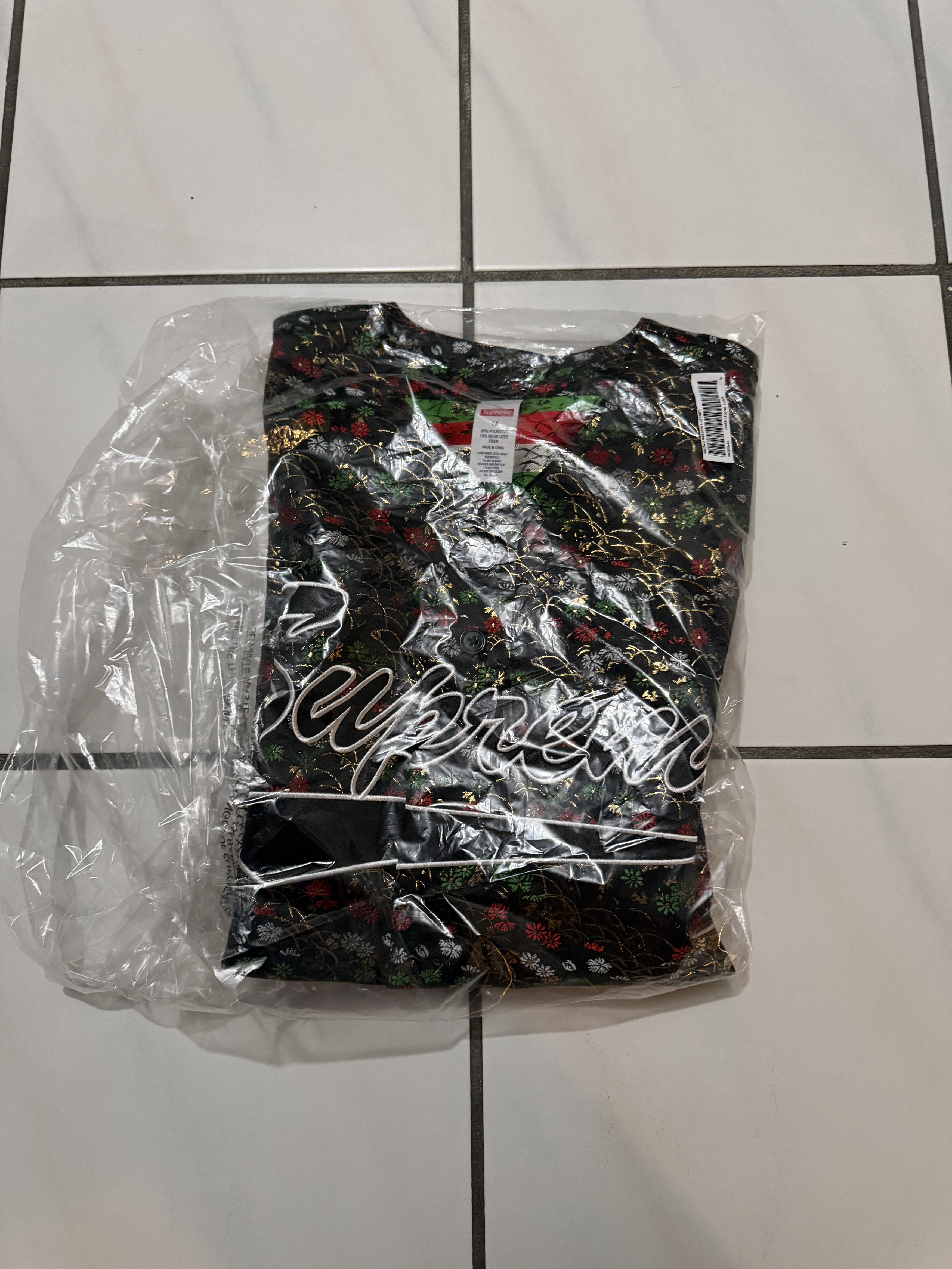 Supreme Floral Jacquard Baseball Jersey Size US M / EU 48-50 / 2 - 1 Thumbnail
