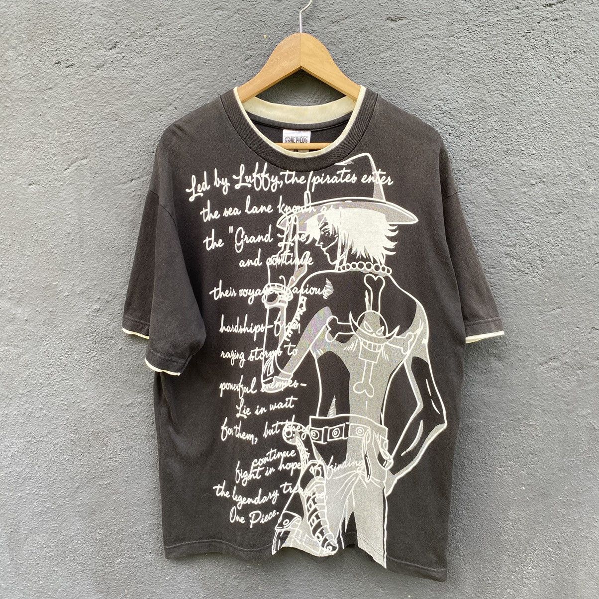 One Piece Thrashed Faded Vintage Y2K Ace One Piece ERD GRUNGE TEE Size US XL / EU 56 / 4 - 1 Thumbnail