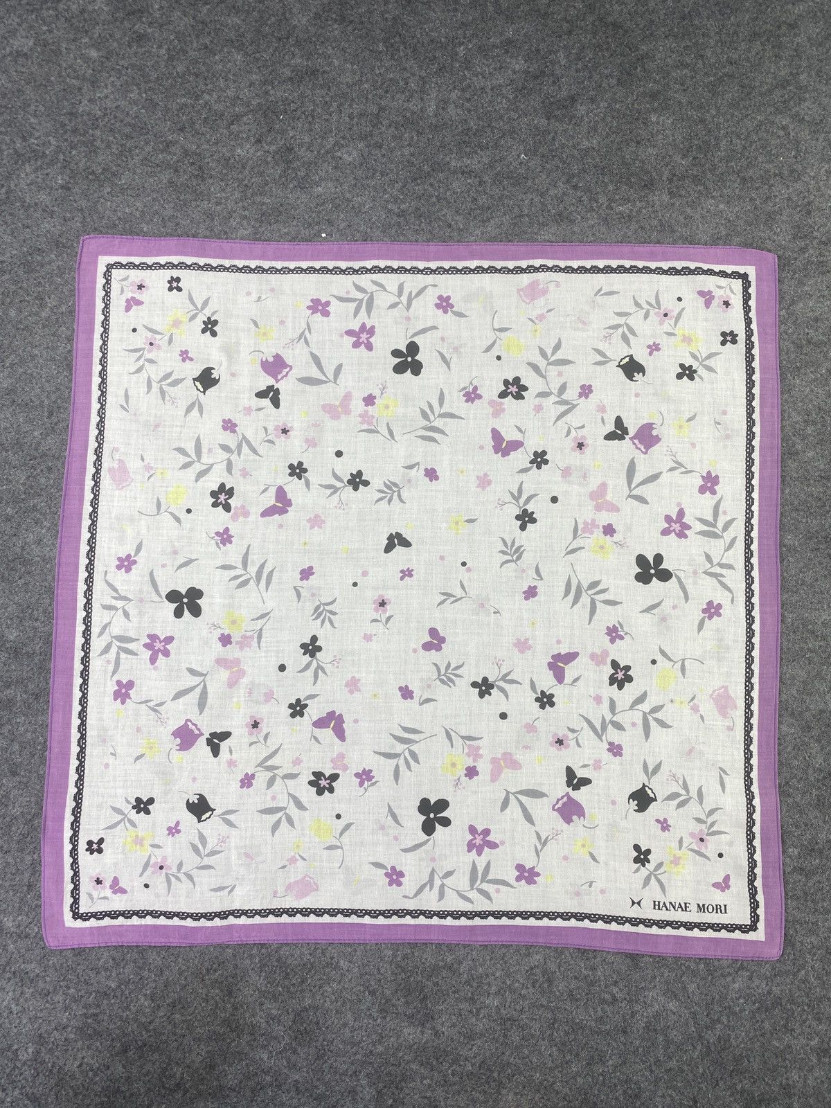 Hanae Mori × Vintage Hanae Mori Handkerchief / Bandana / Neckerchief-B047 Size ONE SIZE - 3 Thumbnail