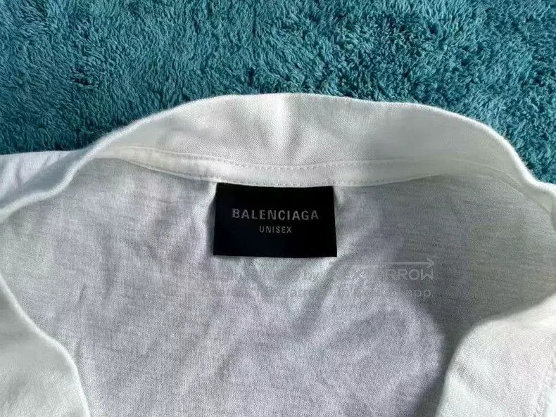 Other Balenciaga White Wave Blurred Short Sleeve Size US L / EU 52-54 / 3 - 4 Thumbnail