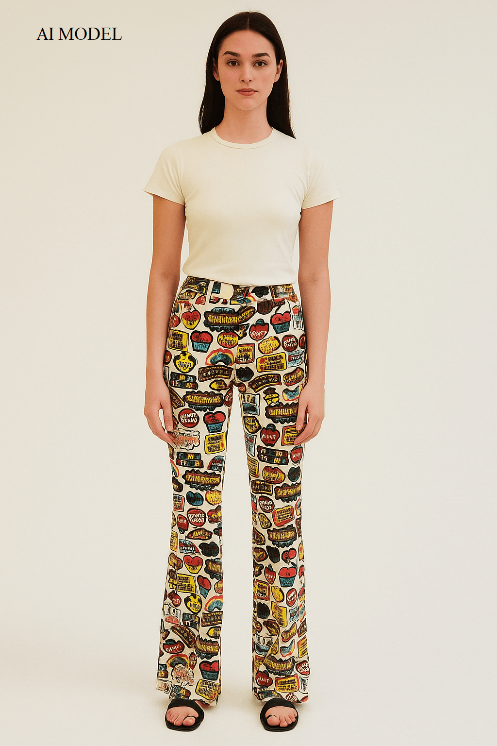 Japanese Brand Vintage Y2K CHEEKYLIBERI Pop Art Emoji AOP Jeans Pants Size 28" / US 6 / IT 42 - 9 Thumbnail