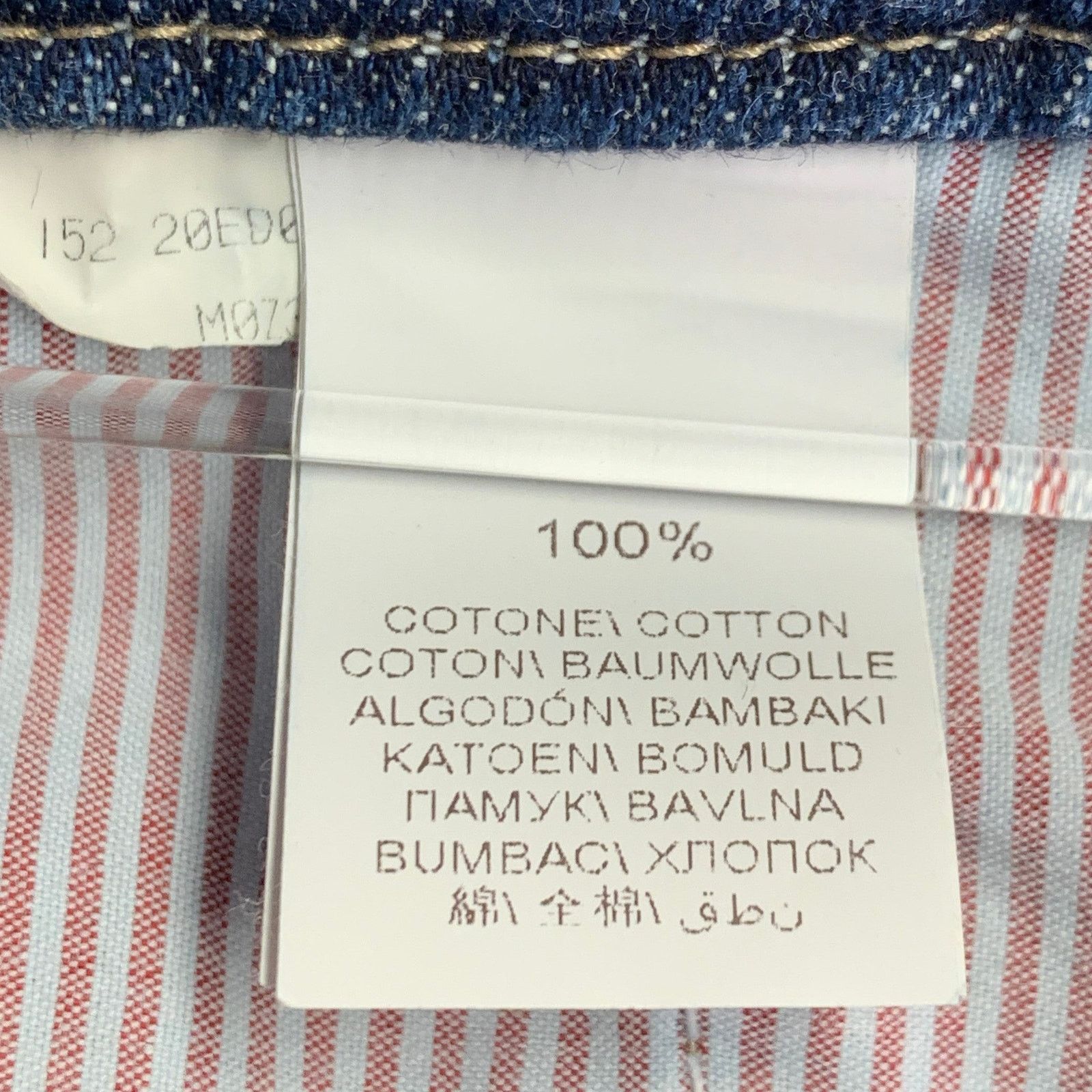 Brunello Cucinelli 35 Indigo Contrast Stitch Denim Straight Jeans Size US 35 - 7 Thumbnail