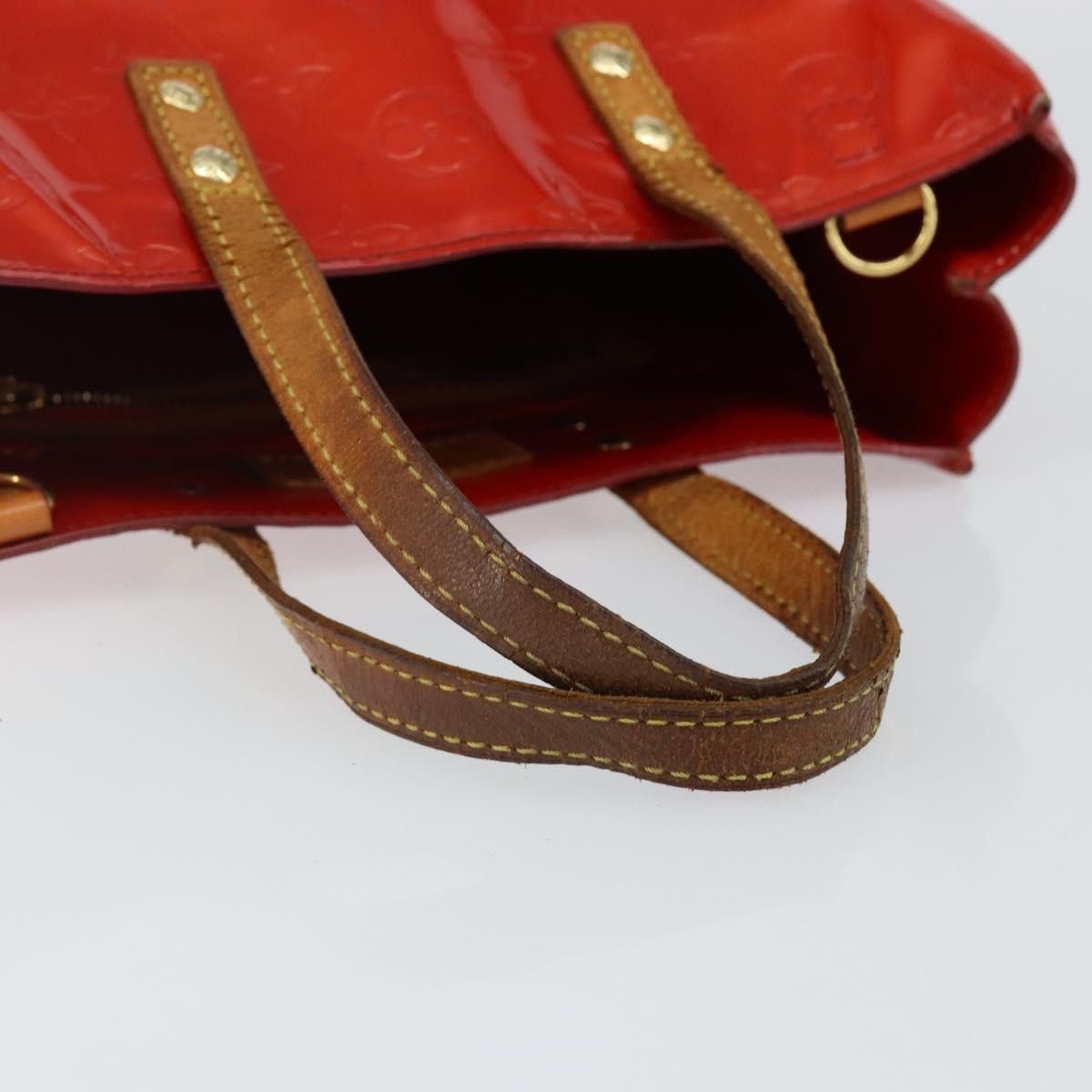 Louis Vuitton LOUIS VUITTON Monogram Vernis Reade PM Hand Bag Red Rouge Size ONE SIZE - 7 Thumbnail