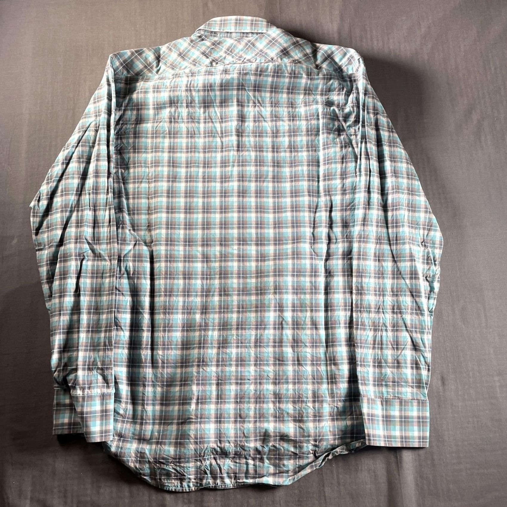 Billy Reid Billy Reid Shirt Mens Medium Blue Plaid Long Sleeve Button Up Standard Cut Size US M / EU 48-50 / 2 - 4 Thumbnail