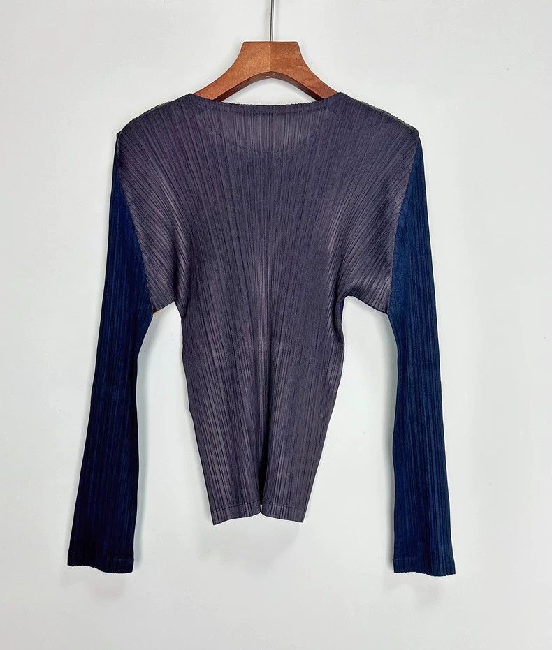 Issey Miyake issey miyake size:3 Four-color patchwork pleated top 2505- Size XXS / US 00 / IT 34 - 2 Thumbnail
