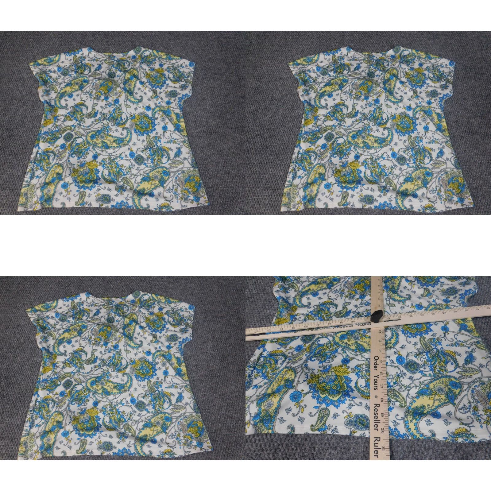 Vintage Espresso Blouse Womens Small Green floral pullover Size S / US 4 / IT 40 - 8 Thumbnail